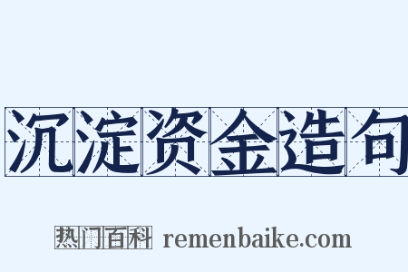 沉淀资金造句是什么意思的图片